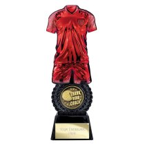 Intensity Football Trophy | Thank You Coach | Red | 260mm