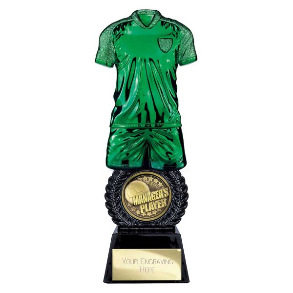 Intensity Football Trophy | Managers Player | Green | 260mm