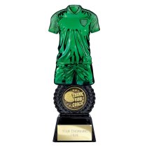 Intensity Football Trophy | Thank You Coach | Green | 260mm