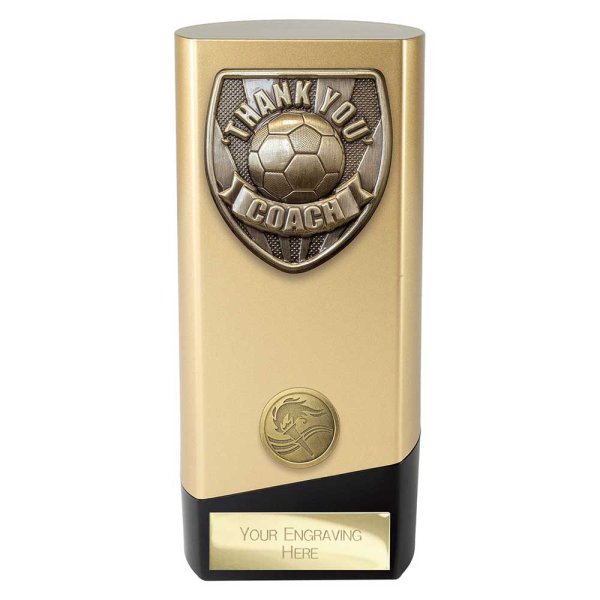Prime Cobra Football Trophy | Thank You Coach | Gold | 160mm