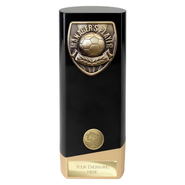 Prime Cobra Football Trophy | Managers Player | Black | 190mm