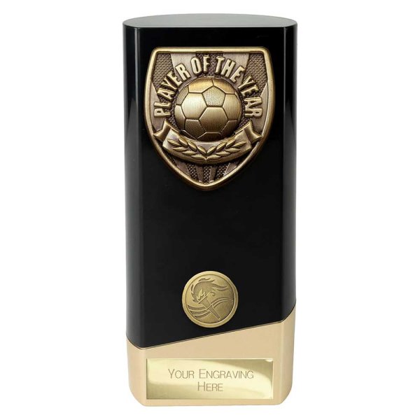 Prime Cobra Football Trophy | Player of the Year | Black | 160mm