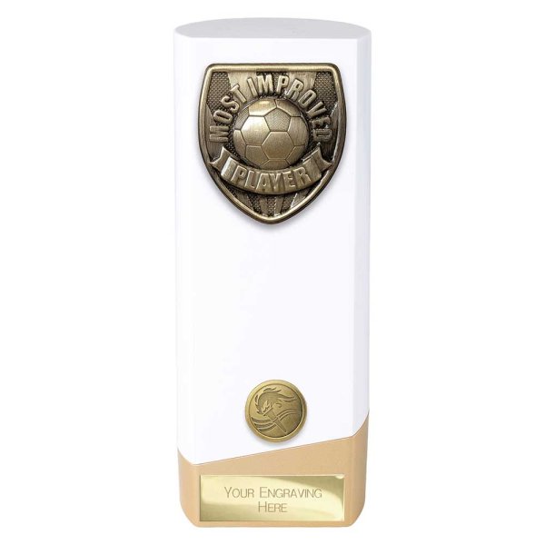 Prime Cobra Football Trophy | Most Improved | White | 190mm