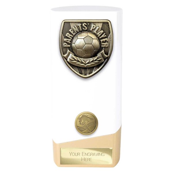 Prime Cobra Football Trophy | Parents Player | White | 160mm