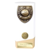 Prime Cobra Football Trophy | Managers Player | White | 160mm