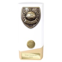 Prime Cobra Football Trophy | Players Player | White | 160mm