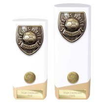 Prime Cobra Football Trophy | Players Player | White | 190mm