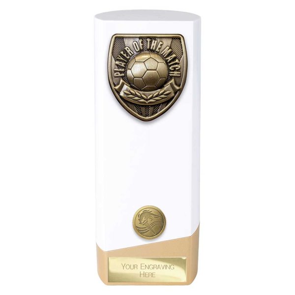 Prime Cobra Football Trophy | Player of the Match | White | 190mm