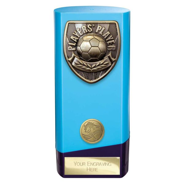 Prime Cobra Football Trophy | Players Player | Blue | 160mm