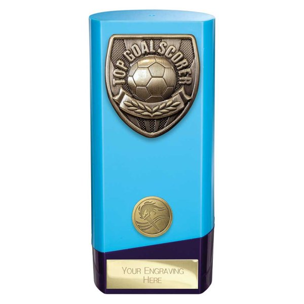 Prime Cobra Football Trophy | Top Goal Scorer | Blue | 160mm