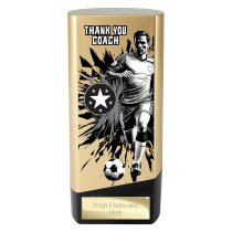 Prime Heavyweight Football Trophy | Male | Thank You Coach | Gold | 160mm