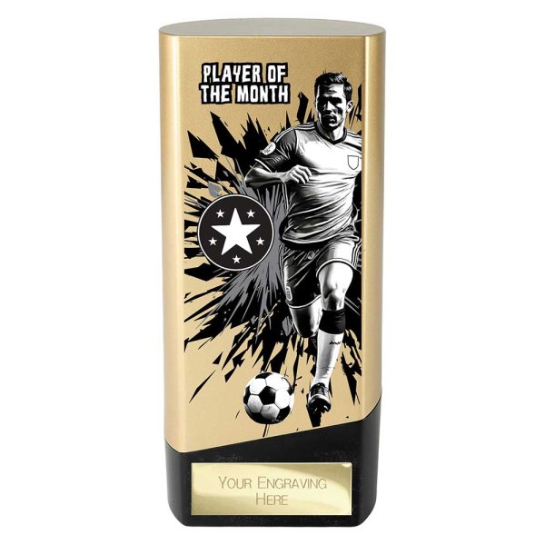 Prime Heavyweight Football Trophy | Male | Player of the Month | Gold | 160mm