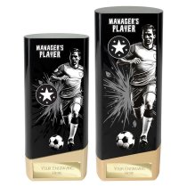 Prime Heavyweight Football Trophy | Male | Managers Player | Black | 160mm
