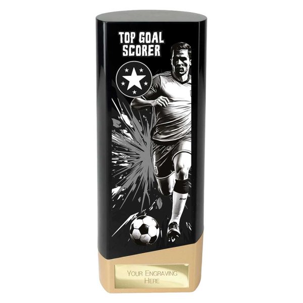 Prime Heavyweight Football Trophy | Male | Top Goal Scorer | Black | 190mm