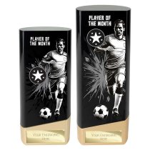 Prime Heavyweight Football Trophy | Male | Player of the Month | Black | 160mm
