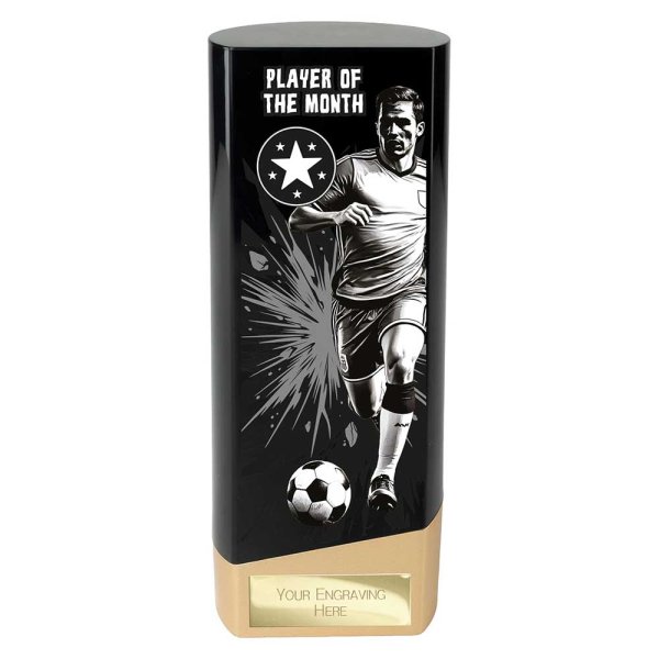 Prime Heavyweight Football Trophy | Male | Player of the Month | Black | 190mm