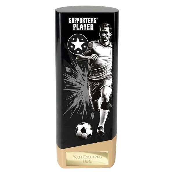 Prime Heavyweight Football Trophy | Male | Supporters Player | Black | 190mm