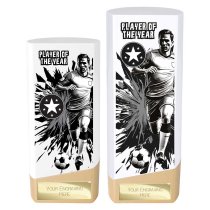 Prime Heavyweight Football Trophy | Male | Player of the Year | White | 160mm