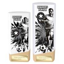 Prime Heavyweight Football Trophy | Male | Managers Player | White | 190mm