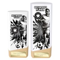 Prime Heavyweight Football Trophy | Male | Most Improved | White | 160mm