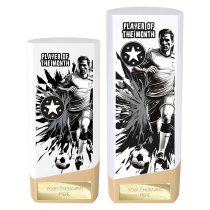 Prime Heavyweight Football Trophy | Male | Player of the Month | White | 160mm