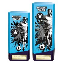 Prime Heavyweight Football Trophy | Male | Managers Player | Blue | 160mm