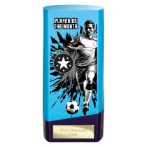 Prime Heavyweight Football Trophy | Male | Player of the Month | Blue | 160mm
