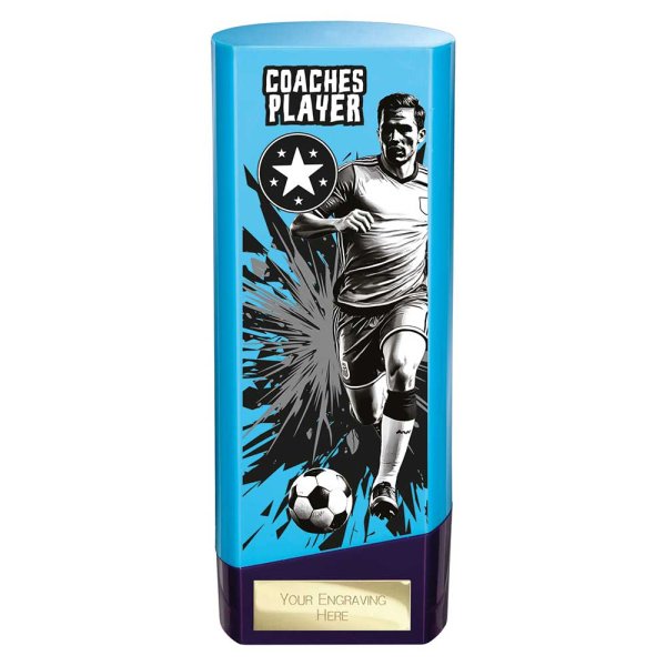 Prime Heavyweight Football Trophy | Male | Coaches Player | Blue | 190mm
