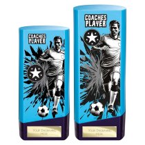 Prime Heavyweight Football Trophy | Male | Coaches Player | Blue | 190mm
