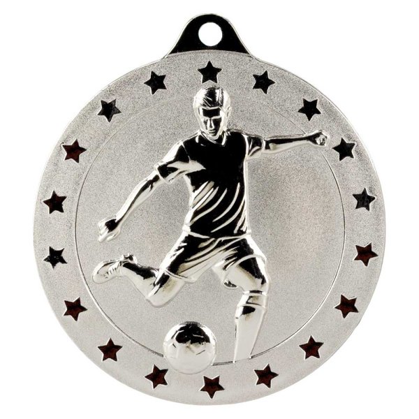 Cascade Stars Football Medal | Silver | 70mm