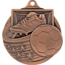 Power Strike Football Medal | Antique Bronze | 70mm