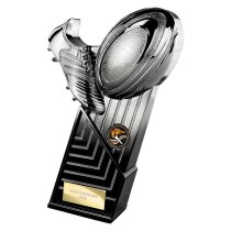 The Marauders Rugby Trophy | Heavyweight | Black & Silver | 220mm