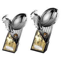 The Marauders Rugby Trophy | Gold Shirt | Heavyweight | Black & Silver | 190mm