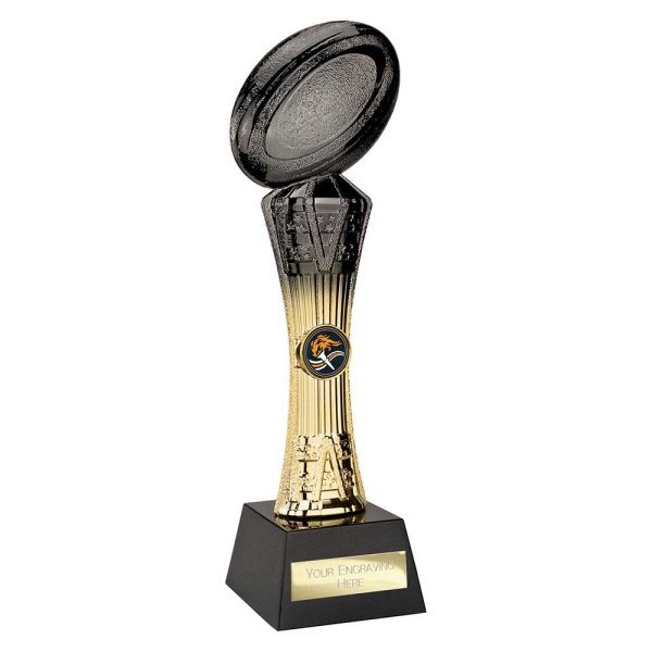 Extreme Rugby Trophy | Black & Gold | 290mm