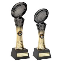Extreme Rugby Trophy | Black & Gold | 290mm