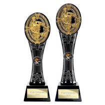 Maverick Extreme Tower Rugby Trophy | Black & Gold | 260mm