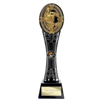 Maverick Extreme Tower Rugby Trophy | Black & Gold | 290mm