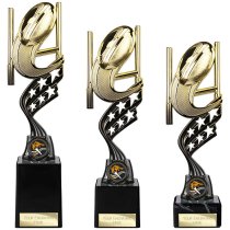 Innov8 Rugby Trophy | Gold & Black | 230mm