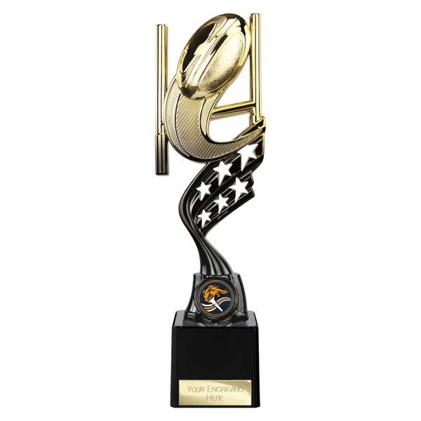 Innov8 Rugby Trophy | Gold & Black | 250mm