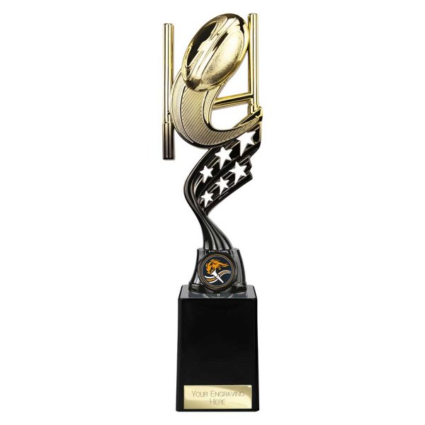 Innov8 Rugby Trophy | Gold & Black | 275mm