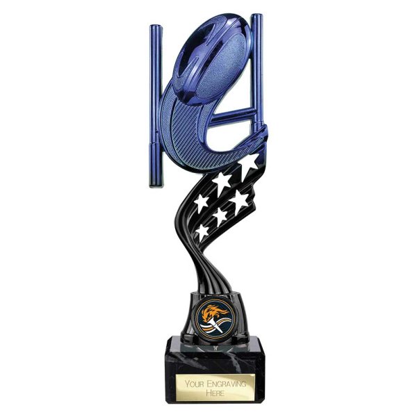 Innov8 Rugby Trophy | Blue & Black | 230mm