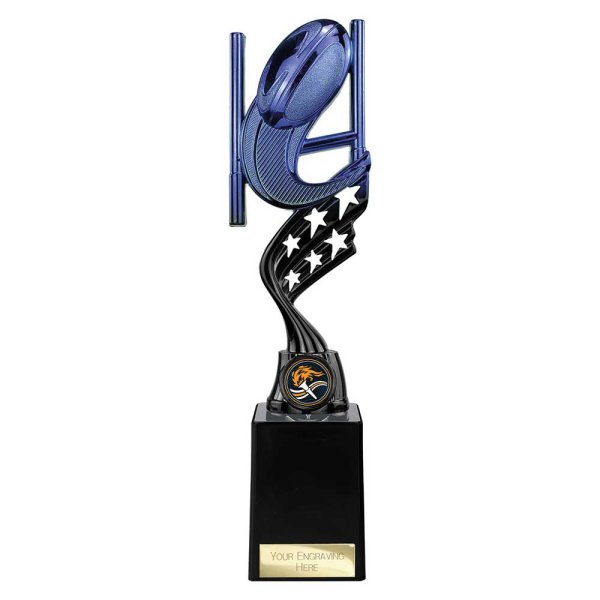 Innov8 Rugby Trophy | Blue & Black | 275mm