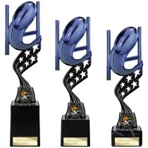 Innov8 Rugby Trophy | Blue & Black | 275mm