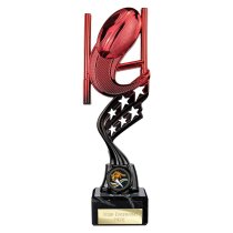 Innov8 Rugby Trophy | Red & Black | 230mm