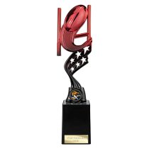Innov8 Rugby Trophy | Red & Black | 275mm