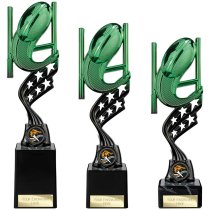 Innov8 Rugby Trophy | Green & Black | 275mm