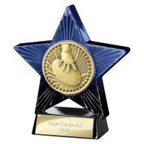 Superstar Rugby Trophy | Blue & Black | 110mm