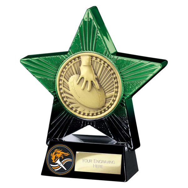 Superstar Rugby Trophy | Green & Black | 140mm