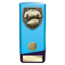Prime Cobra Rugby Shirt & Ball Trophy | Blue & Purple | 160mm