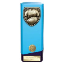 Prime Cobra Rugby Shirt & Ball Trophy | Blue & Purple | 190mm